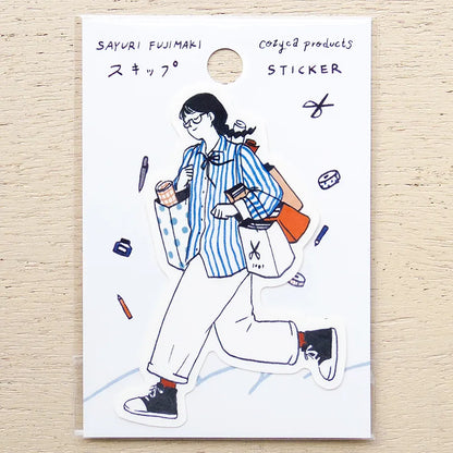 Cozyca - Die-Cut Sticker - Sayuri Fujimaki - Skip
