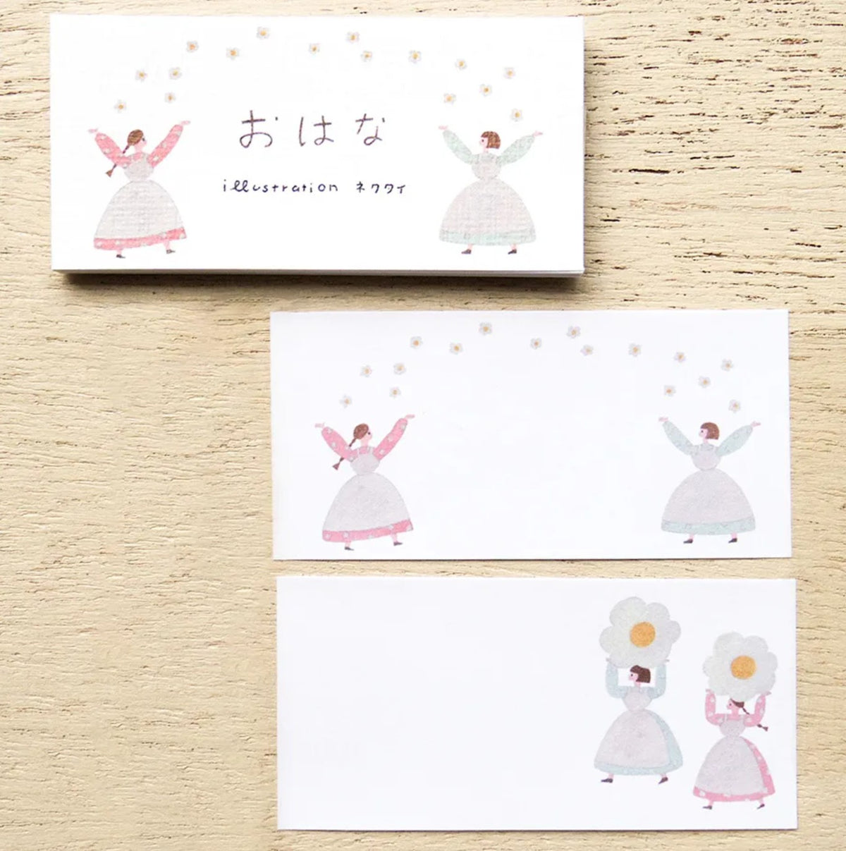 Cozyca - One-Line Sticky Notes - Necktie - I'm Writing a Letter / Flower
