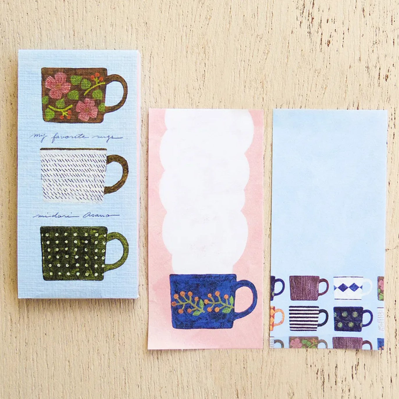 Cozyca - One-Line Sticky Notes - Midori Asano - My Favorite Mugs / Three O'Clock