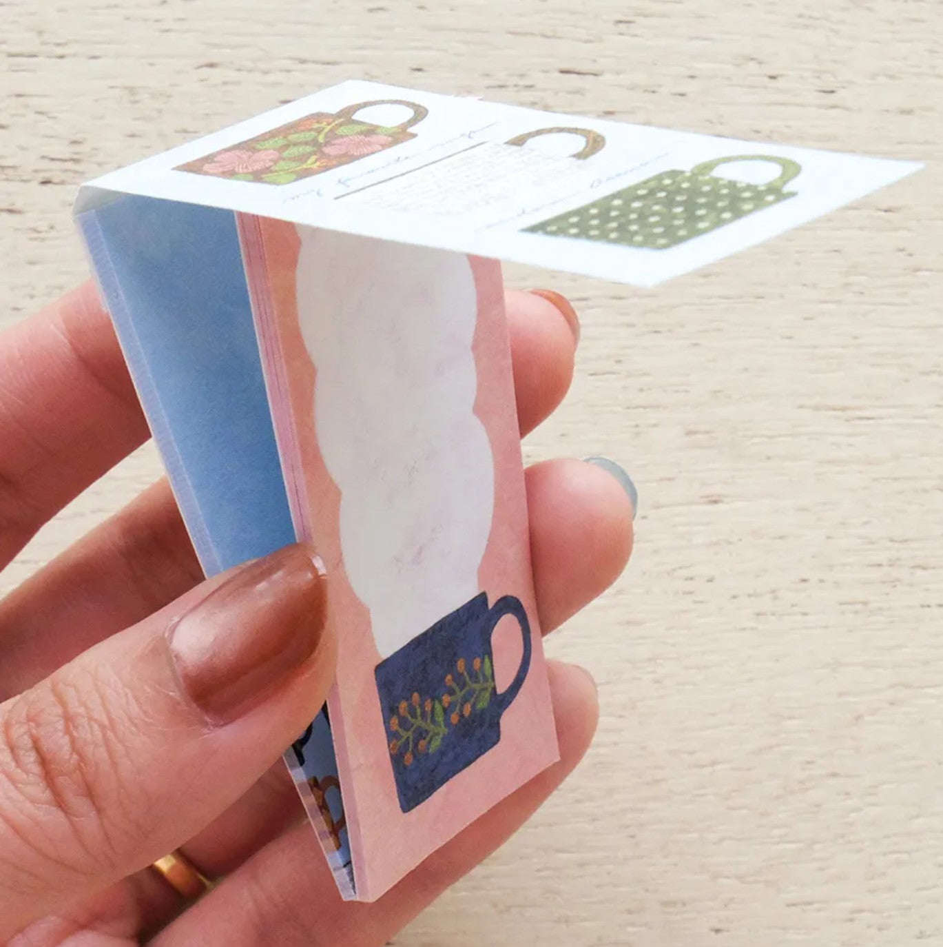 Cozyca - One-Line Sticky Notes - Midori Asano - My Favorite Mugs / Three O'Clock