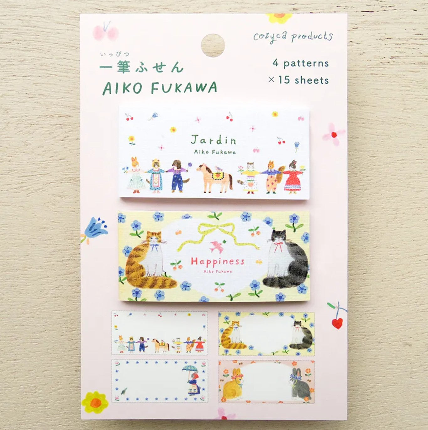 Cozyca - One-Line Sticky Notes - Aiko Fukawa - Jardin / Happiness