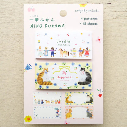 Cozyca - One-Line Sticky Notes - Aiko Fukawa - Jardin / Happiness