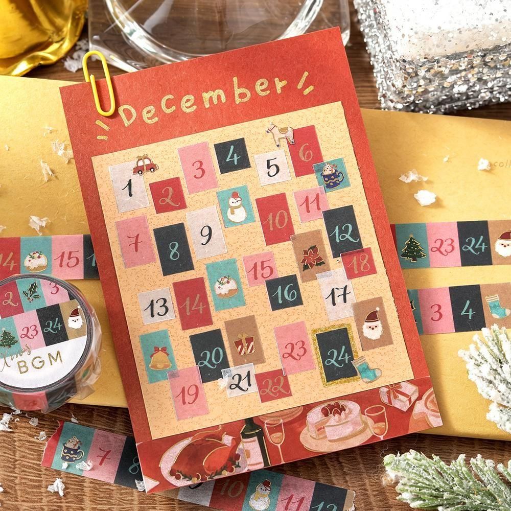 BGM - Xmas Limited 15mm Washi Tape - Advent Calendar