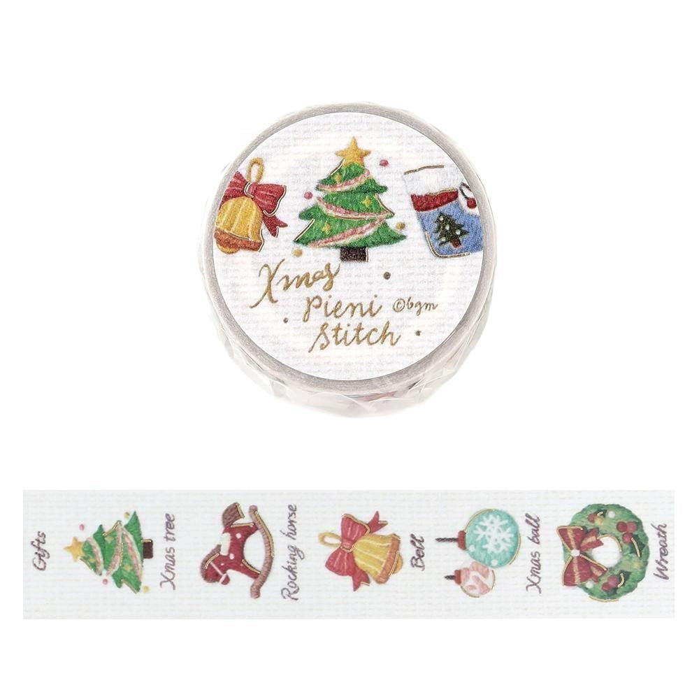 BGM - Xmas Limited 20mm Washi Tape - Pieni stitch