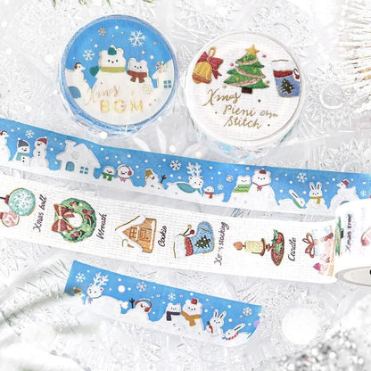 BGM - Xmas Limited 15mm Washi Tape - Assorted Snowmen