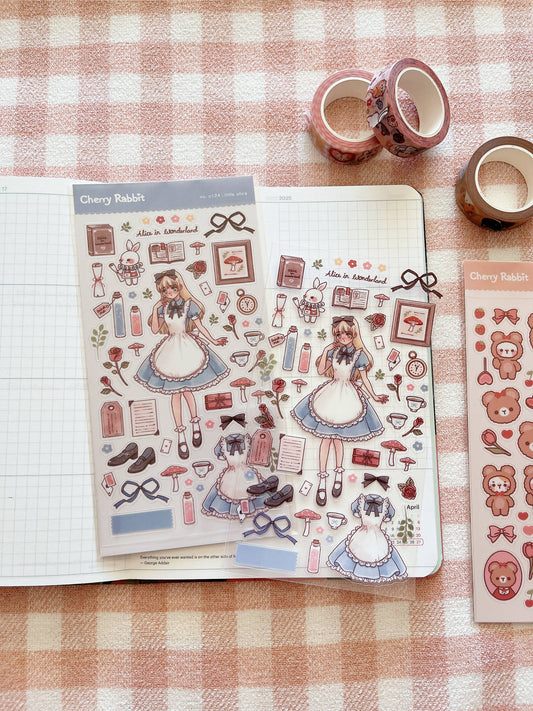 Cherry Rabbit - Little Alice Sticker Sheet no.124