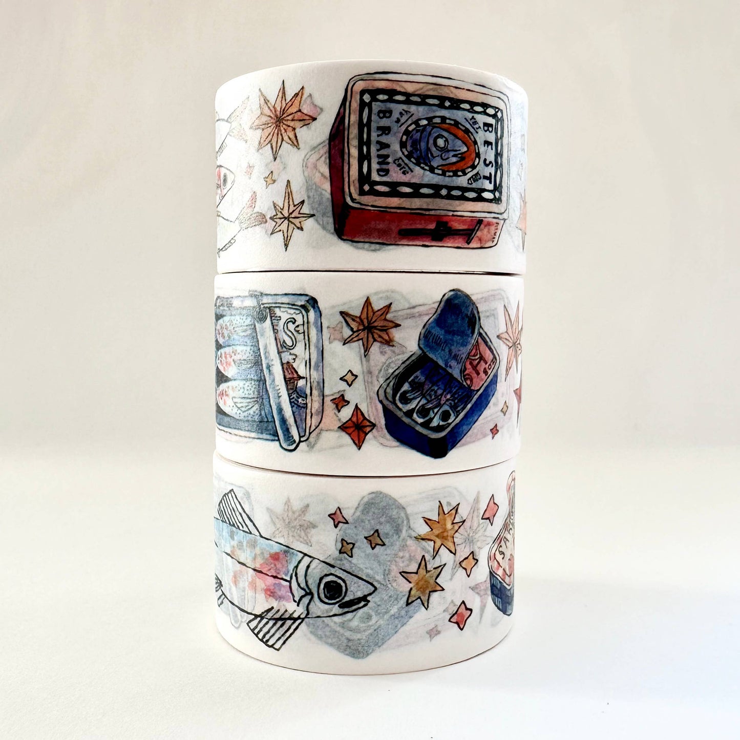 Book Moth Press - Washi Tape - Sardines