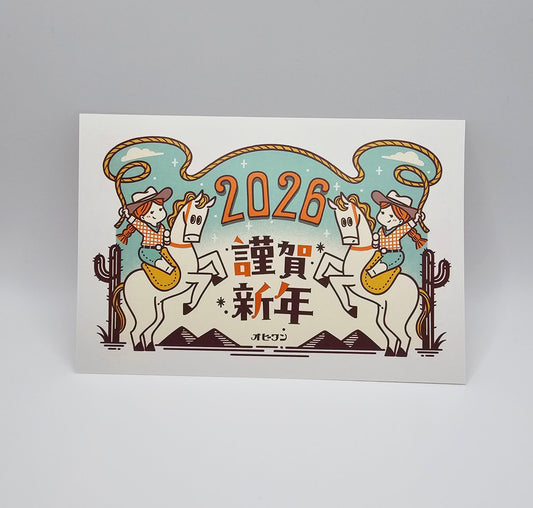 OB1TOY x ROKKAKU - 2026 Year of the Horse Postcard Set - Rodeo Cowgirl