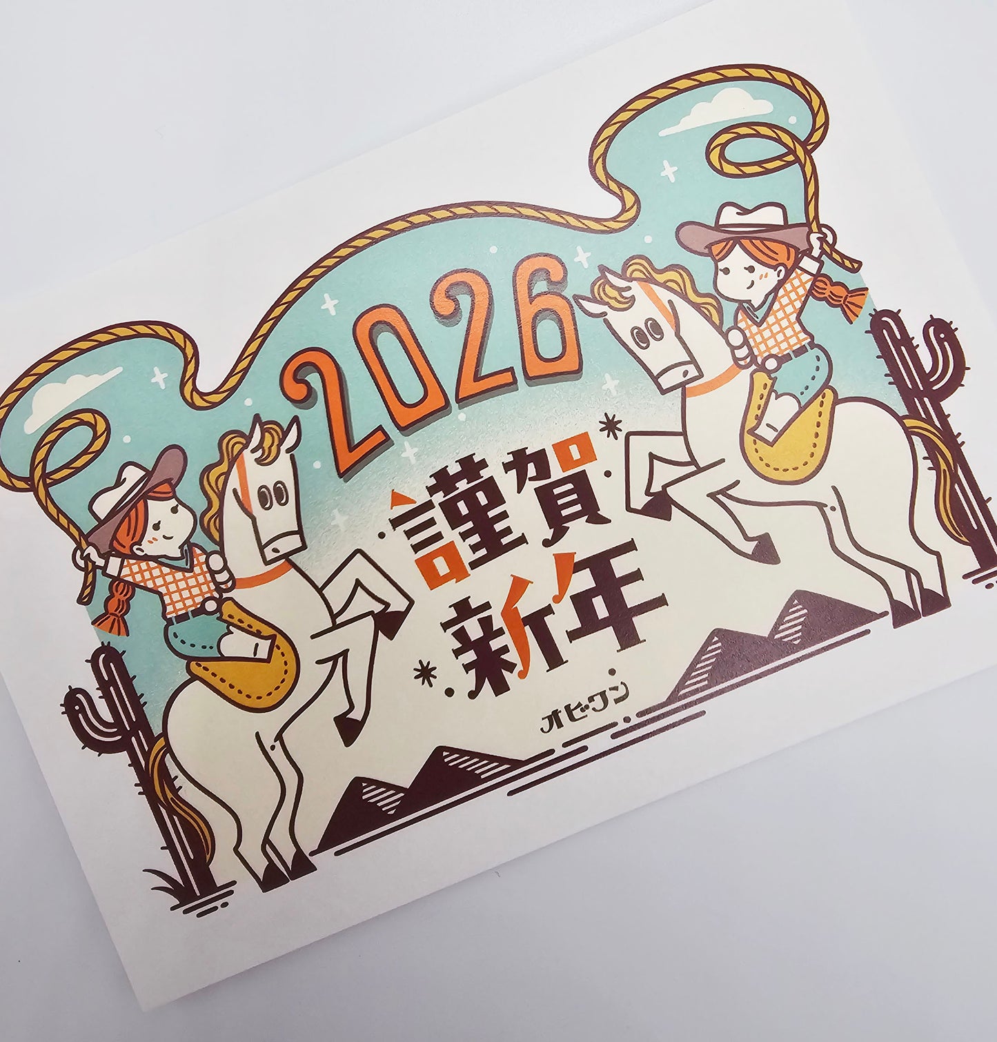 OB1TOY x ROKKAKU - 2026 Year of the Horse Postcard Set - Rodeo Cowgirl