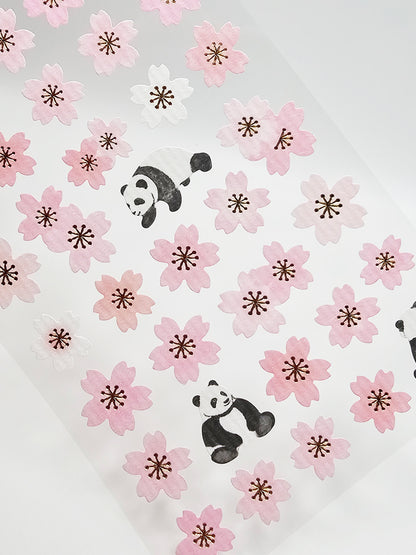 Active Corporation - Sticker Sheet - Sakura Pandas