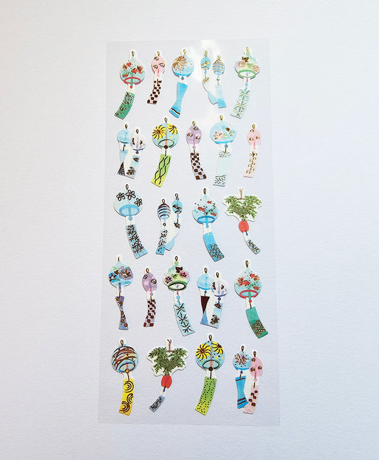 Active Corporation - Summer Limited - Foil-Stamped Stickers - Japanese Wind Chimes