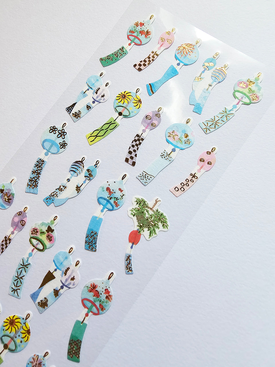 Active Corporation - Summer Limited - Foil-Stamped Stickers - Japanese Wind Chimes