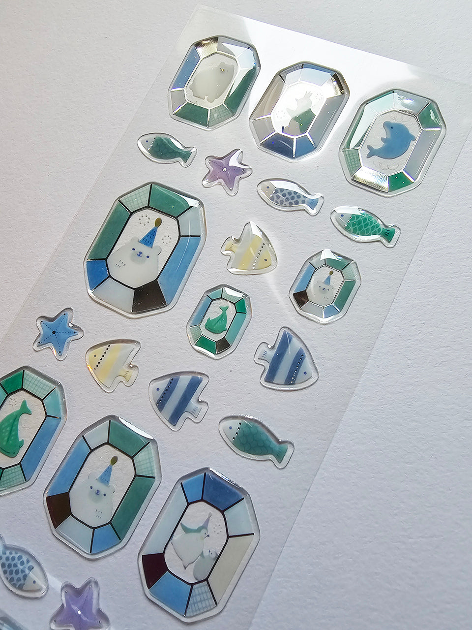 Active Corporation - Summer Limited - 3D Drop Stickers - Ice Jewels and Sea Creatures