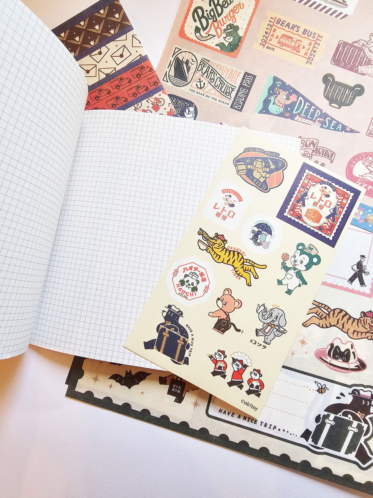 Ob1toy x Komamono Lab - Notebook Deco Kit