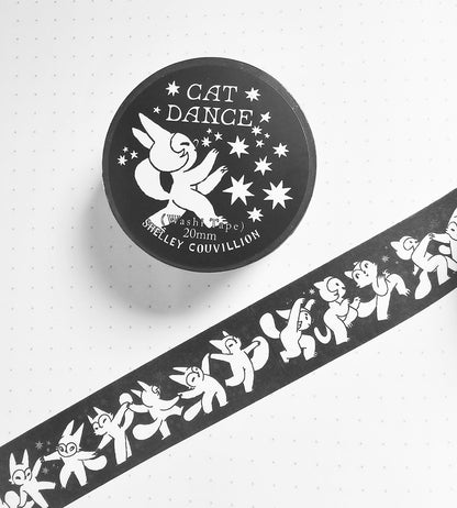 Book Moth Press - Washi Tape - Cat Dance and Stars