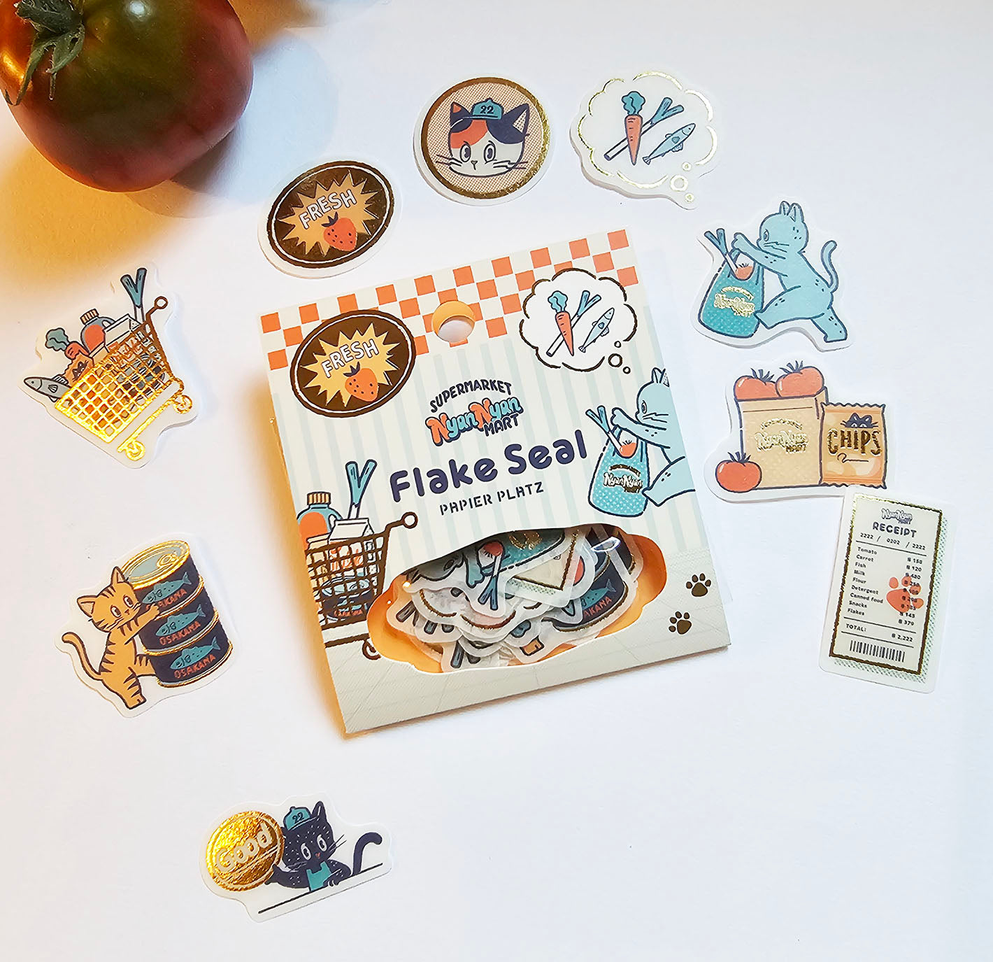 OB1TOY x Papier Platz - Supermarket Series NyanNyan Mart - Flake Stickers - Weekday