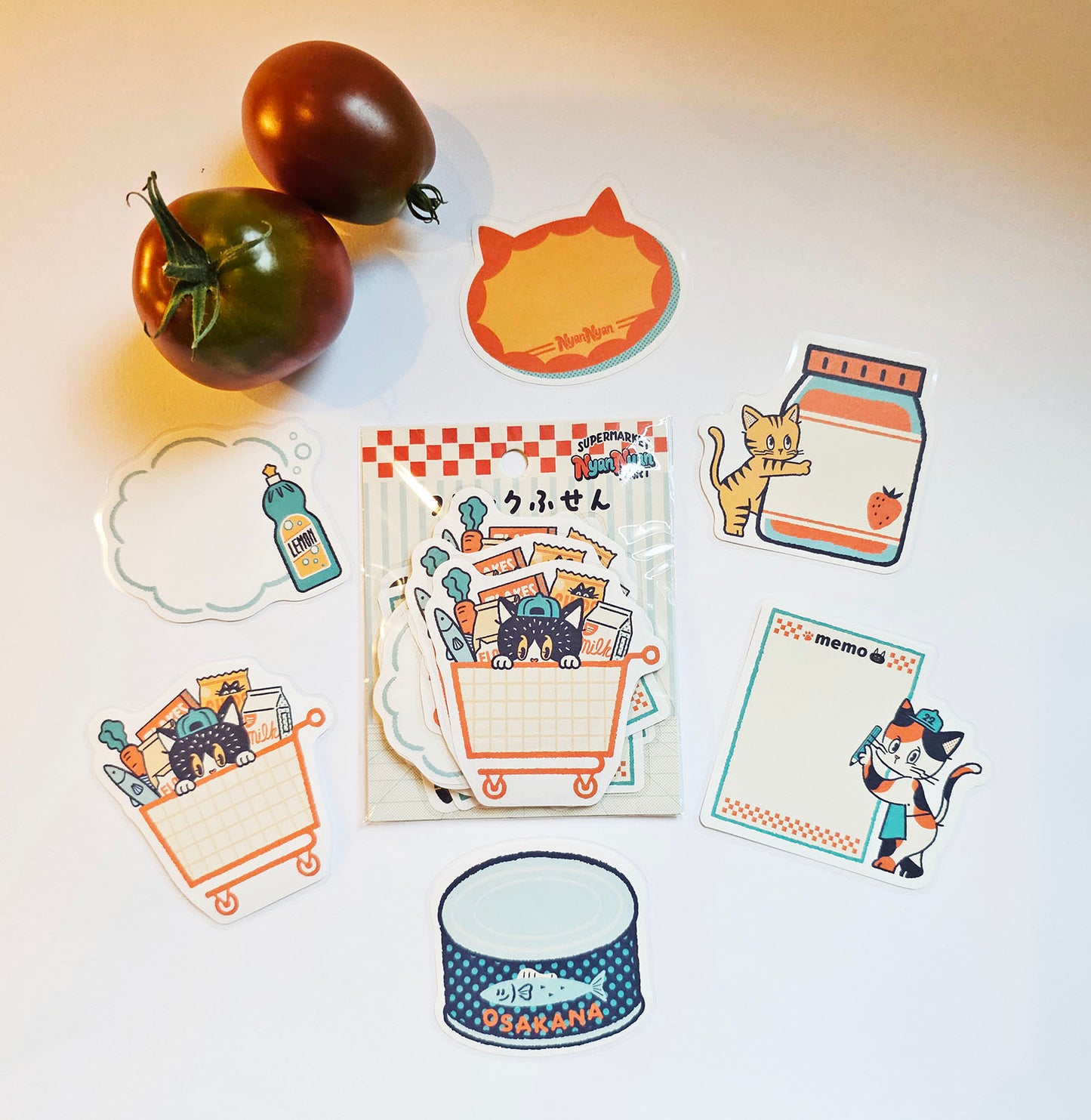 OB1TOY x Papier Platz - Supermarket Series NyanNyan Mart - Flake Sticky Notes - Sunday