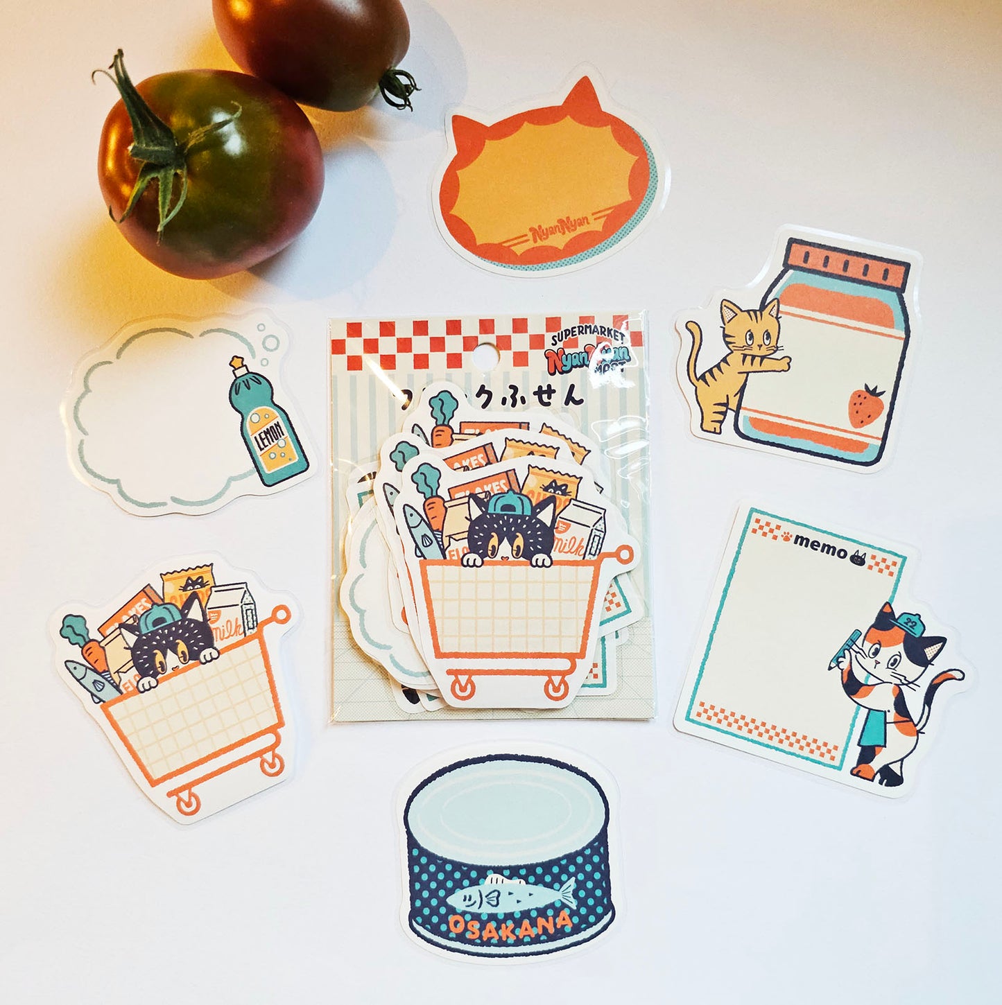 OB1TOY x Papier Platz - Supermarket Series NyanNyan Mart - Flake Sticky Notes - Sunday