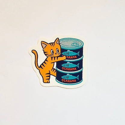 OB1TOY x Papier Platz - Supermarket Series NyanNyan Mart - Die-Cut Sticker - Canned Fish