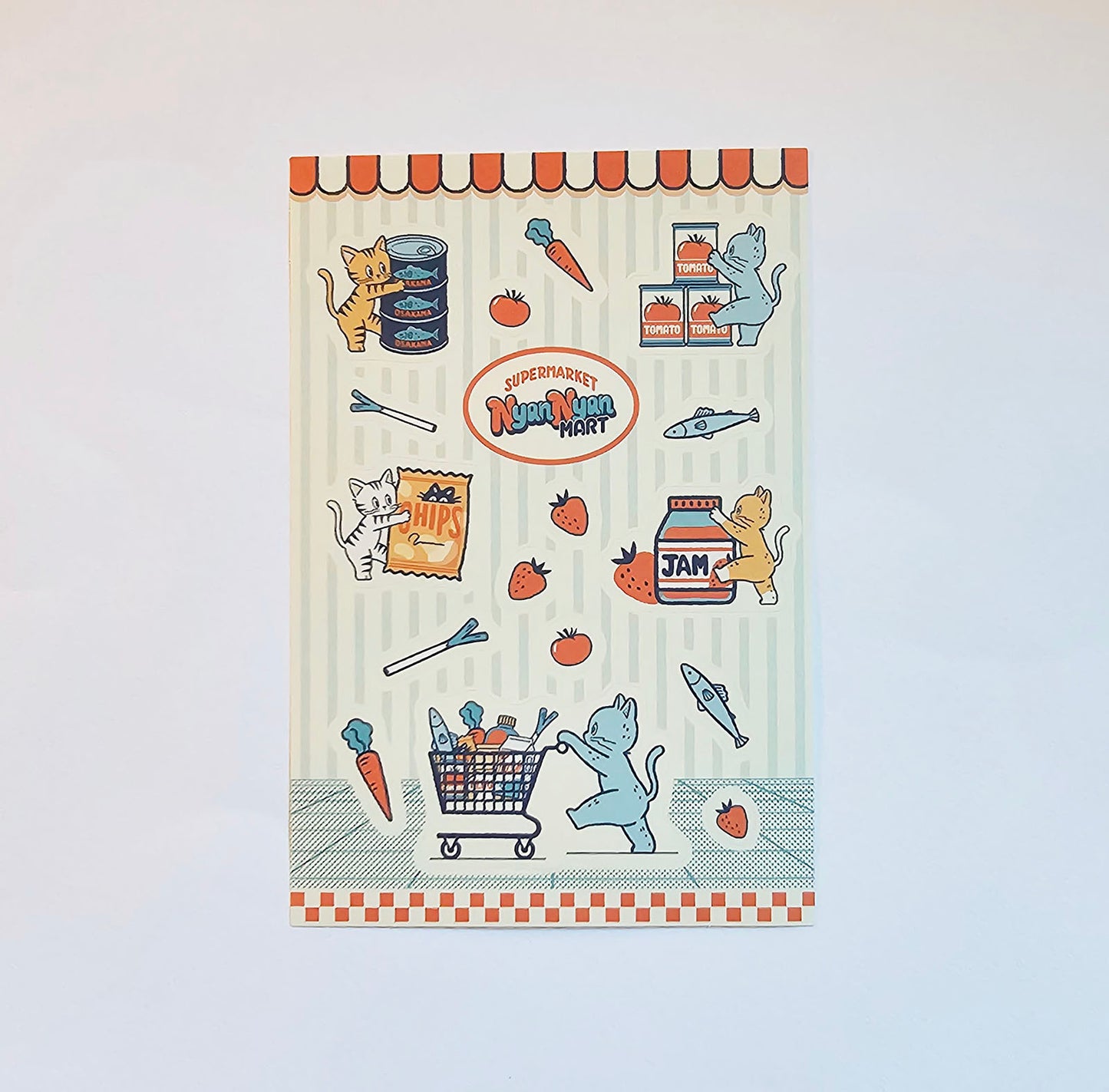 OB1TOY x Papier Platz - Supermarket Series NyanNyan Mart - Sticker Sheet - Customer