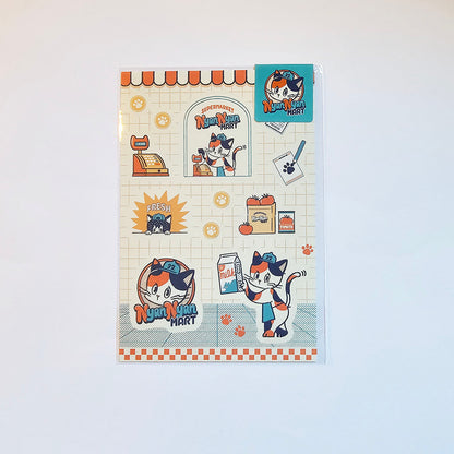 OB1TOY x Papier Platz - Supermarket Series NyanNyan Mart - Sticker Sheet - Staff