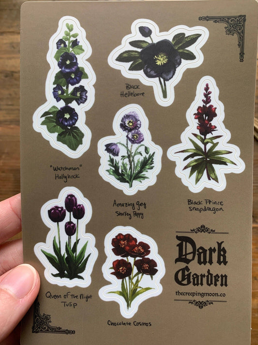 The Creeping Moon - Sticker Sheet - Dark Garden