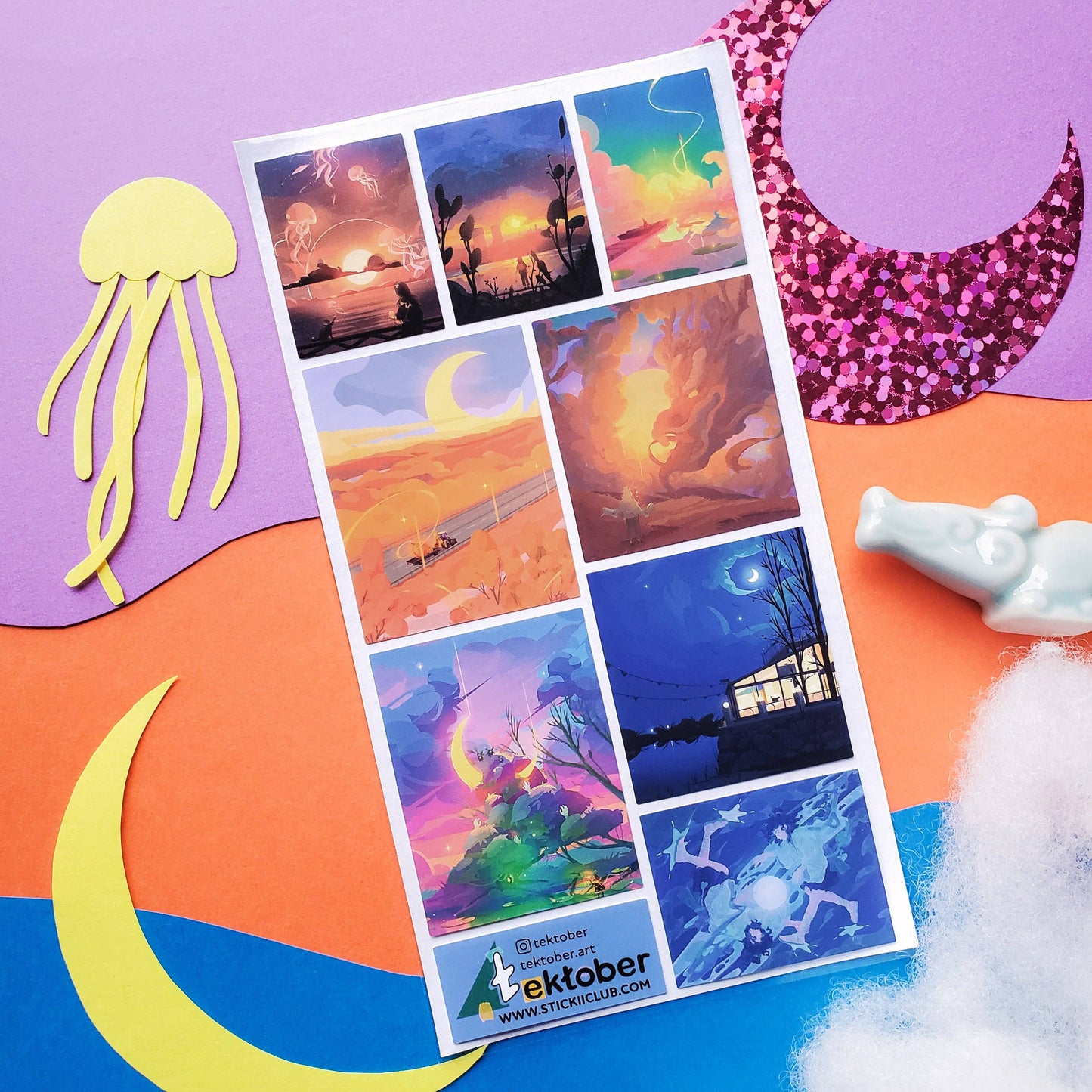 STICKII - Sticker sheet - Tektober - Wondrous Skies