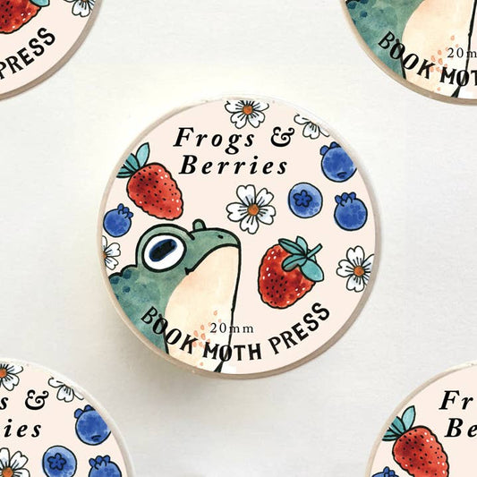 Book Moth Press - Washi Tape - Frogs and Berries