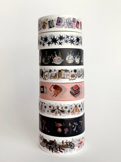 Book Moth Press - Washi Tape - Black and White Stars