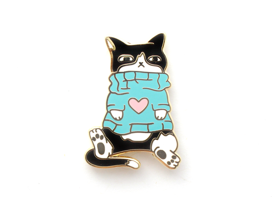 Shoal - Enamel Pin - Loki Cat - Sweater Weather