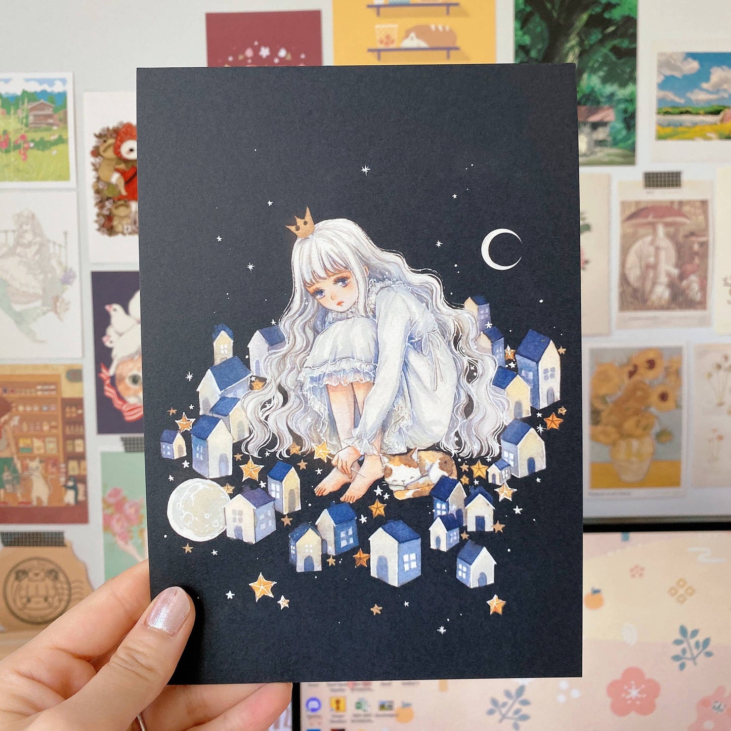 Cherry Rabbit - A5 Art Print - Sleepless City