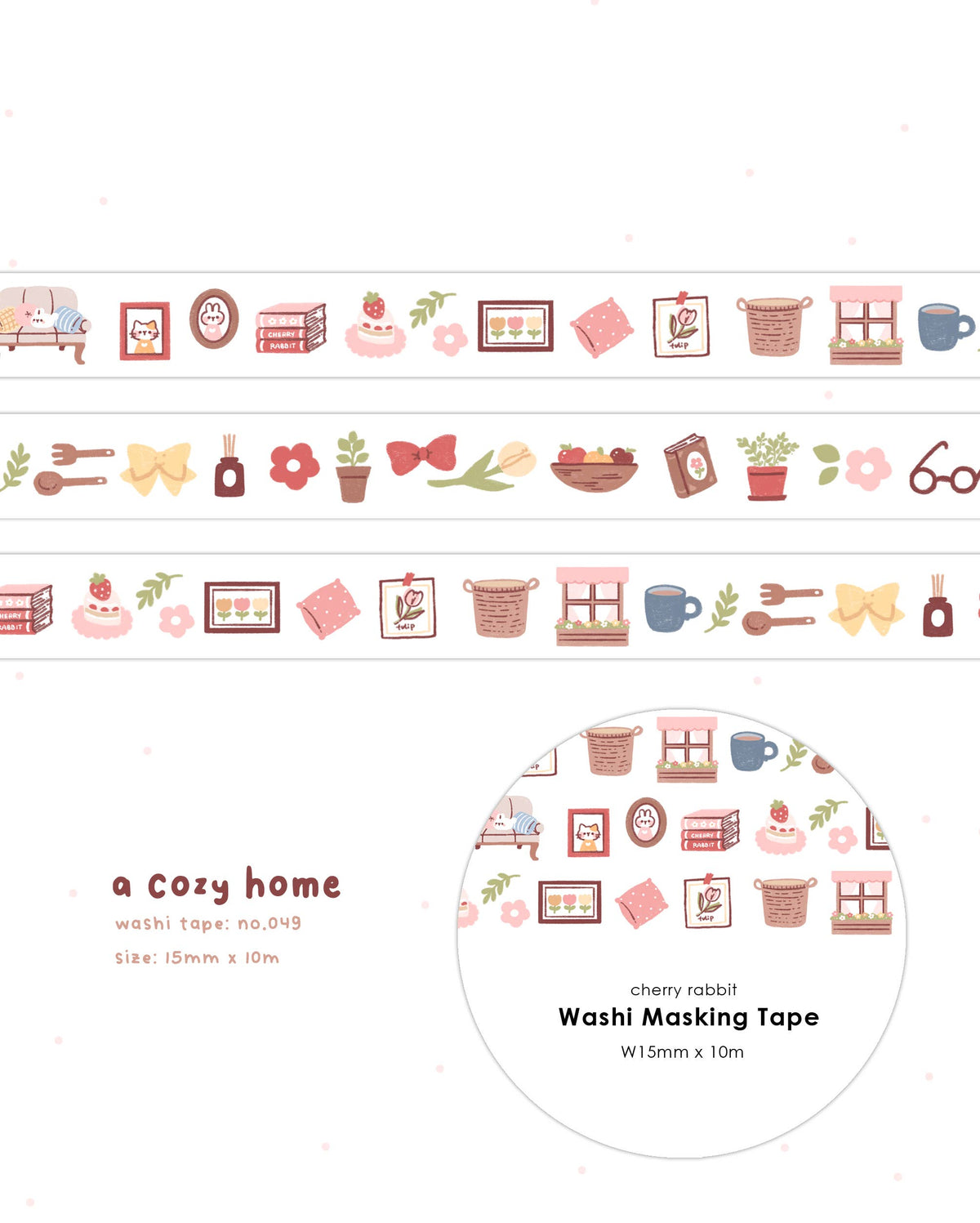 Cherry Rabbit - Washi Tape - A Cozy Home