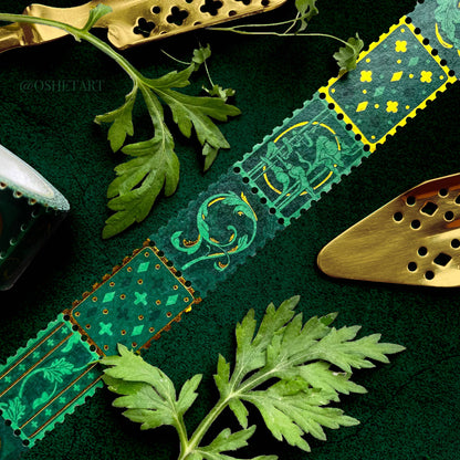 OSHETART - Stamp Washi Tape - Absinthe - Gold Foil