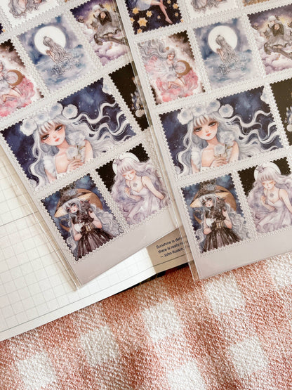 Cherry Rabbit - Sticker Sheet - Starry Night II no.087