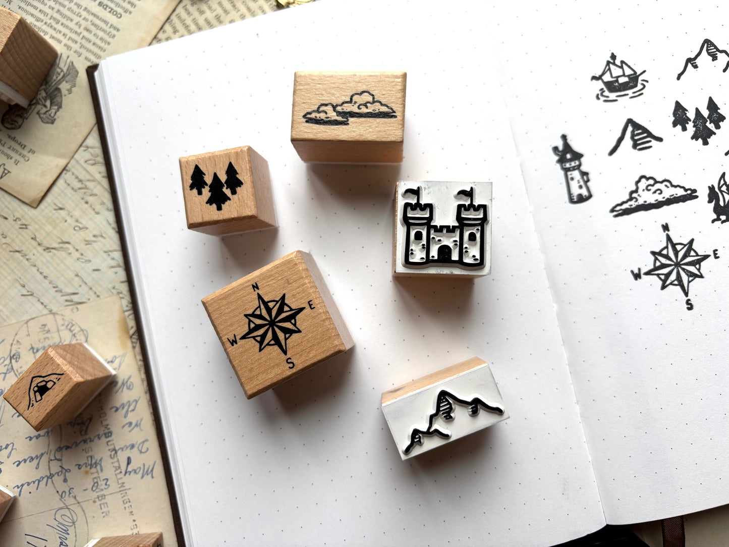 The Creeping Moon - Rubber Stamps - Fantasy Map Stamp Set