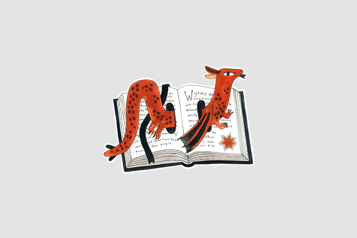 Book Moth Press - Sticker - Book Worm Library Sticker
