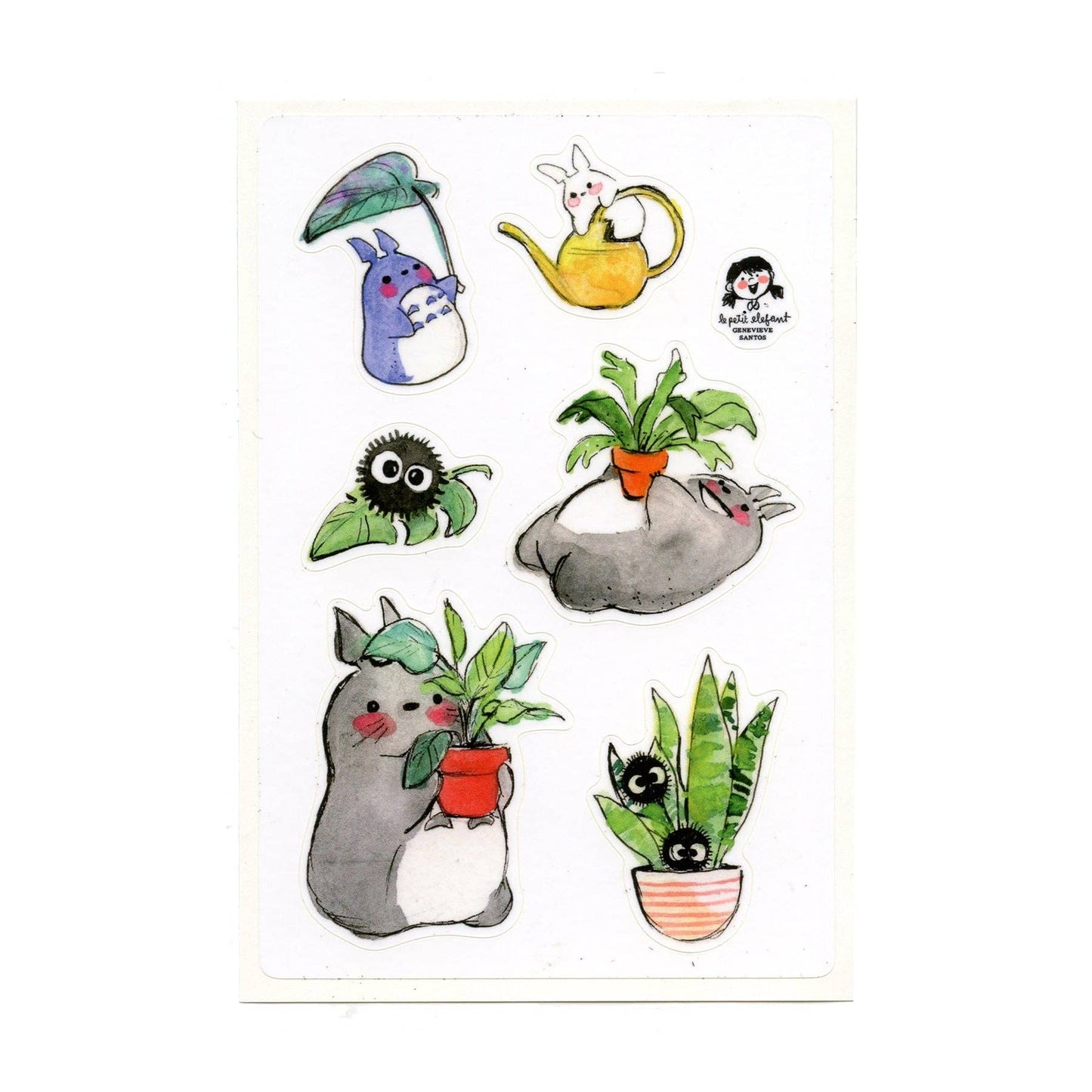 Le Petit Elefant - Sticker Sheet - Totoro and Plants
