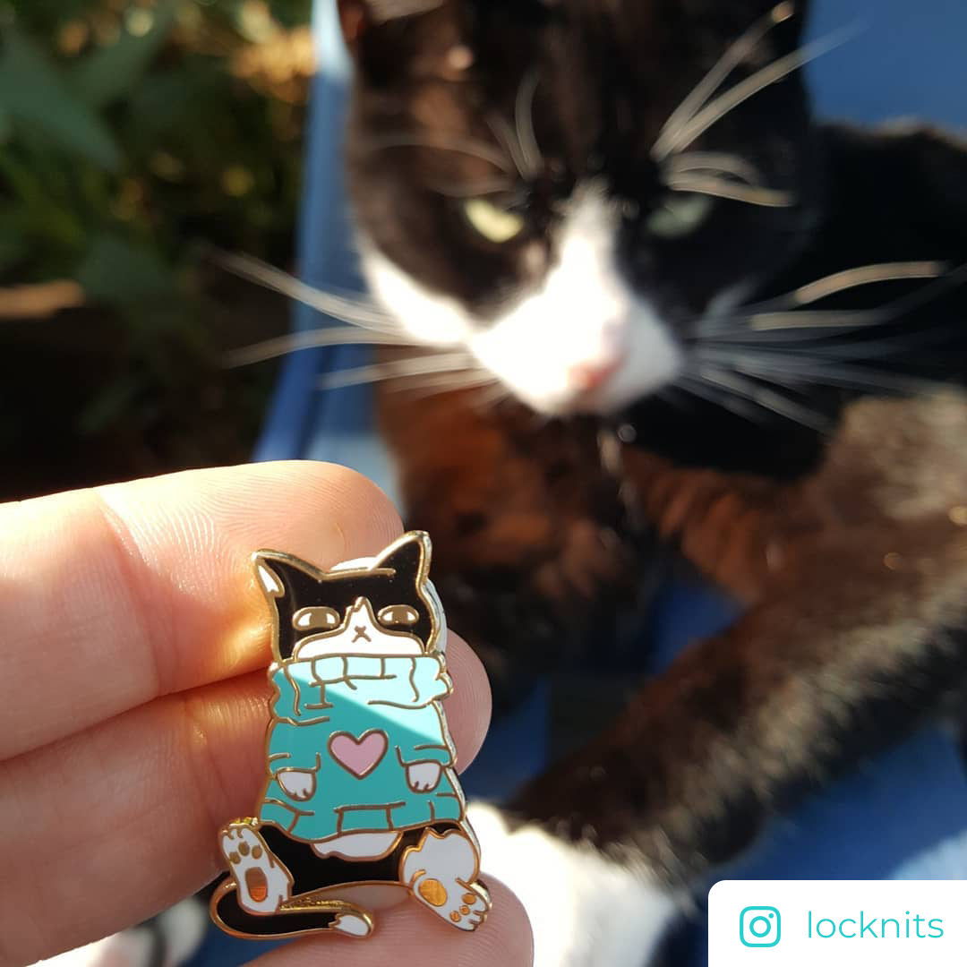 Shoal - Enamel Pin - Loki Cat - Sweater Weather