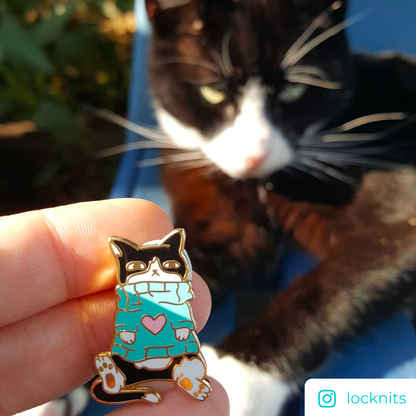Shoal - Enamel Pin - Loki Cat - Sweater Weather