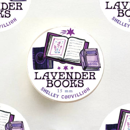 Book Moth Press - Washi Tape - Lavender Books