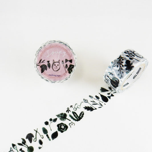 Round Top - Washi Tape - Soupy - Black and White Ephemera