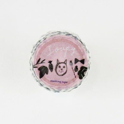 Round Top - Washi Tape - Soupy - Black and White Ephemera