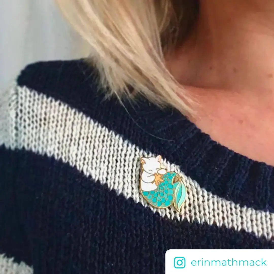 Shoal - Enamel Pin - Blue Purrmaid