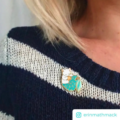 Shoal - Enamel Pin - Blue Purrmaid