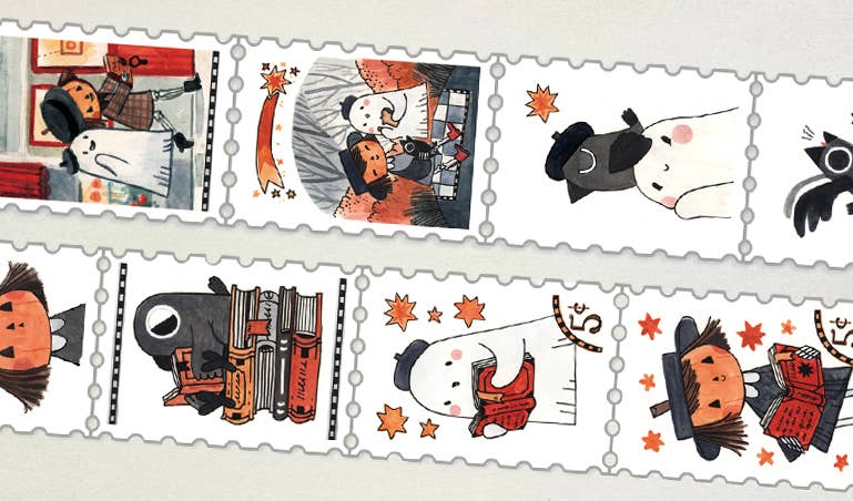 Book Moth Press - Stamp Washi Tape - Pumpkin and Spice