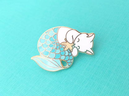 Shoal - Enamel Pin - Blue Purrmaid