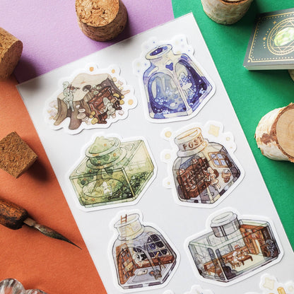 STICKII - Sticker sheet - Angelyn Peh - Ink Bottle Worlds