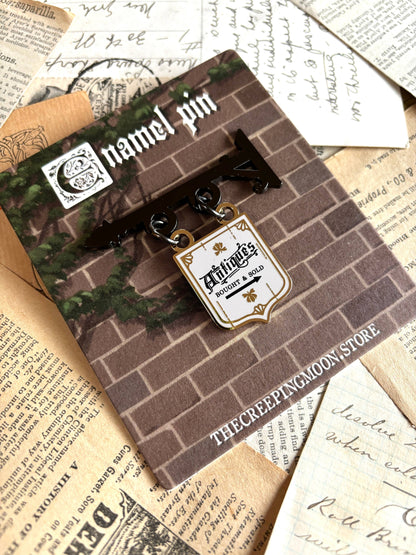 The Creeping Moon - Enamel Pin - Antique Shop Sign