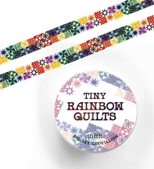 Book Moth Press - Washi Tape - Tiny Rainbow Quilt Pattern