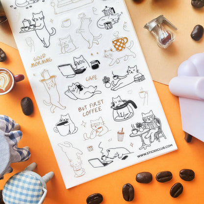 STICKII - Sticker sheet - Purr, Pour, Repeat